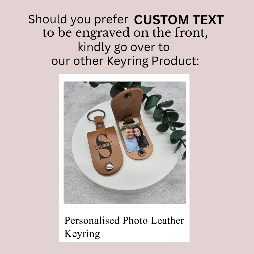 Personalised 'Drive Safe' Leather Keyring