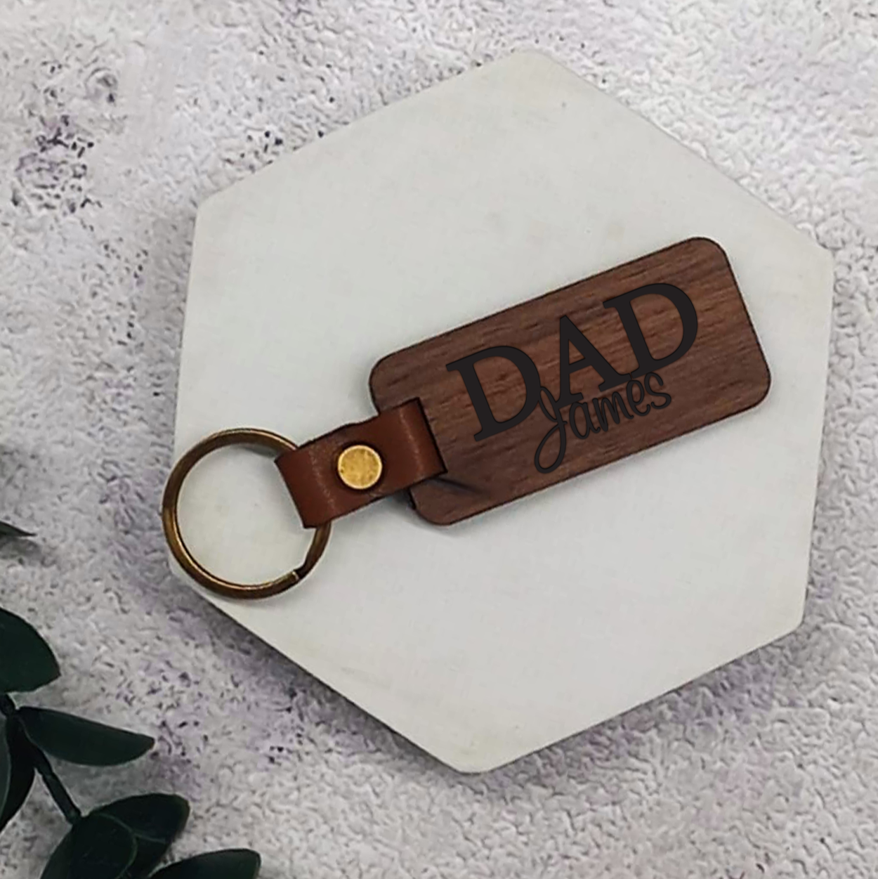 Personalised Wood Keyring