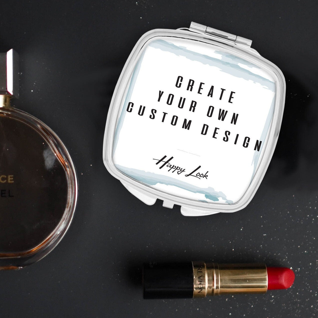 Personalised Pocket Mirror from Happy Look | South Africa β Custom design option available with a simple yet elegant aesthetic. Perfect for any occasion and customisable with personal designs. A thoughtful gift that brings joy and lasting memories. Shop now!