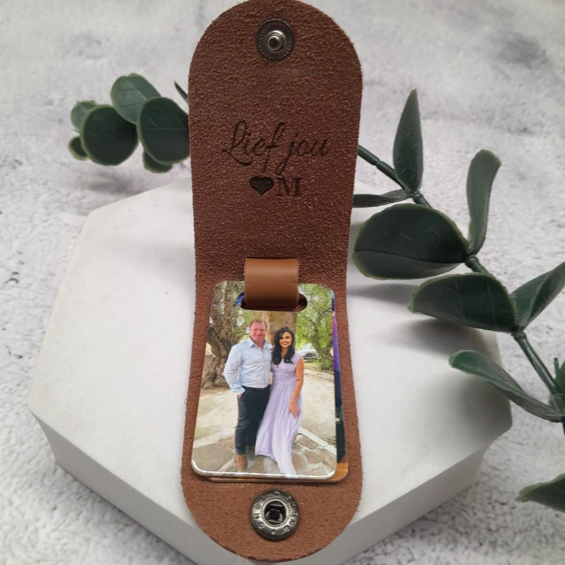 Extra Photo Links for Personalised Leather Keyring