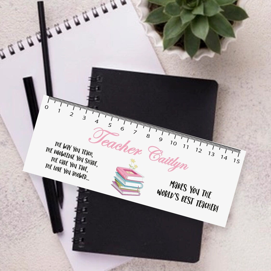 Personalised MDF Ruler from Happy Look | South Africa – Celebrating the impactful role of teachers with a special message. Perfect for Teacher Appreciation and customisable with names. A thoughtful gift that brings joy and lasting memories. Shop now!