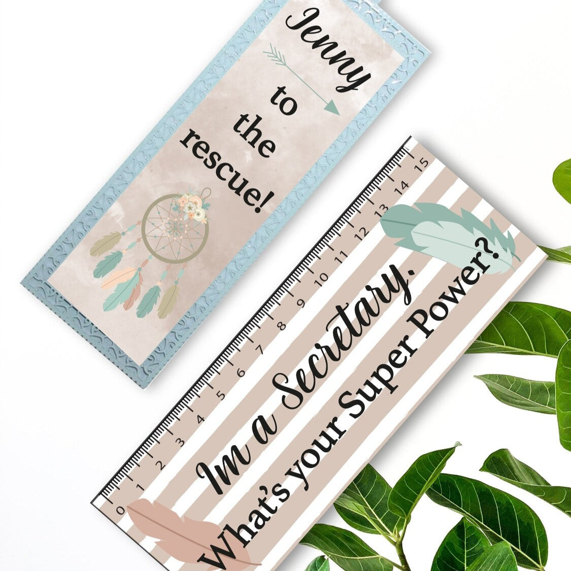 Personalised Metal Bookmark and MDF Ruler from Happy Look | South Africa – Inspirational quotes celebrating secretarial skills. Perfect for Secretaries' Day and customisable with names. A thoughtful gift that brings joy and lasting memories. Shop now!