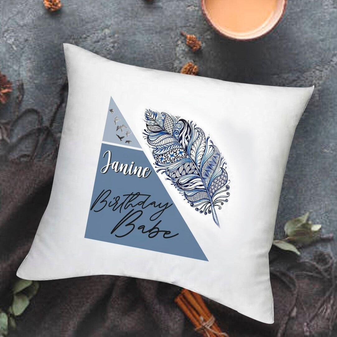 Personalised Elegant Birthday Cushion from Happy Look | South Africa – Features a name and birthday greeting with elegant design. Perfect for birthday celebrations and customisable with names. A thoughtful gift that brings joy and lasting memories. Shop now!