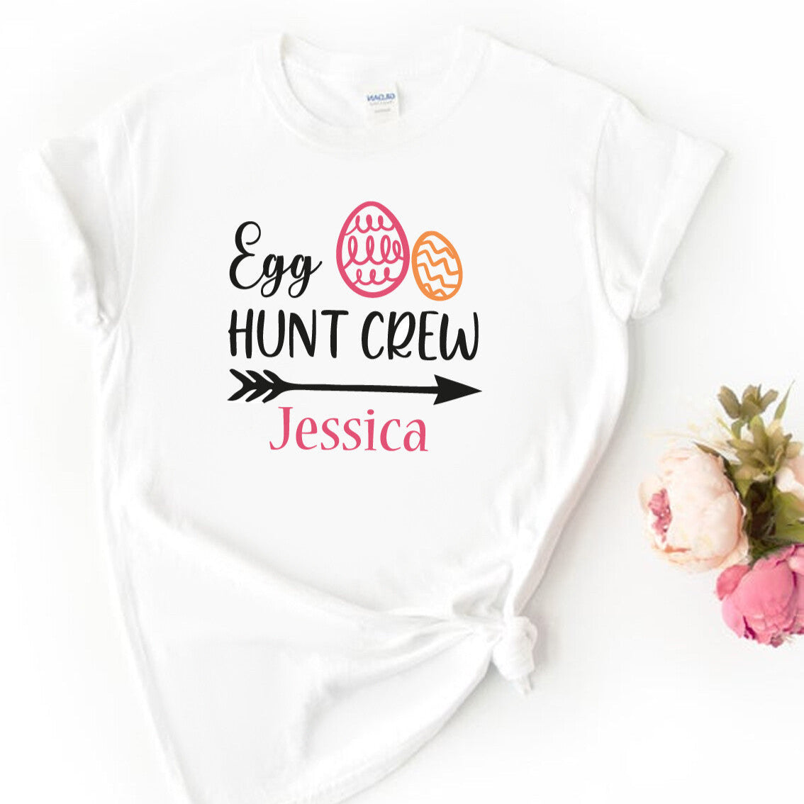 Personalised Egg Hunt Crew T-Shirt from Happy Look | South Africa β Designed for egg hunting adventures. Perfect for family gatherings and customisable with your choice of name. A thoughtful gift that brings joy and lasting memories. Shop now!
