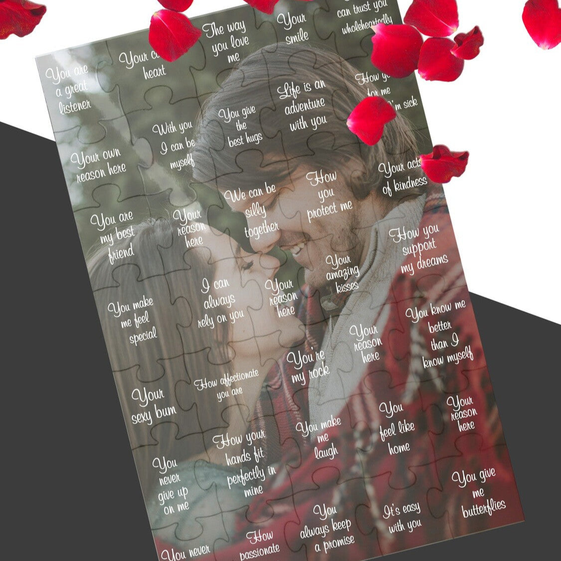 Personalised Love Puzzle from Happy Look | South Africa – A beautiful photo puzzle featuring meaningful quotes and personal moments. Perfect for anniversaries, weddings, and romantic occasions, and customisable with personal photos and messages. A thoughtful gift that brings joy and lasting memories. Shop now!