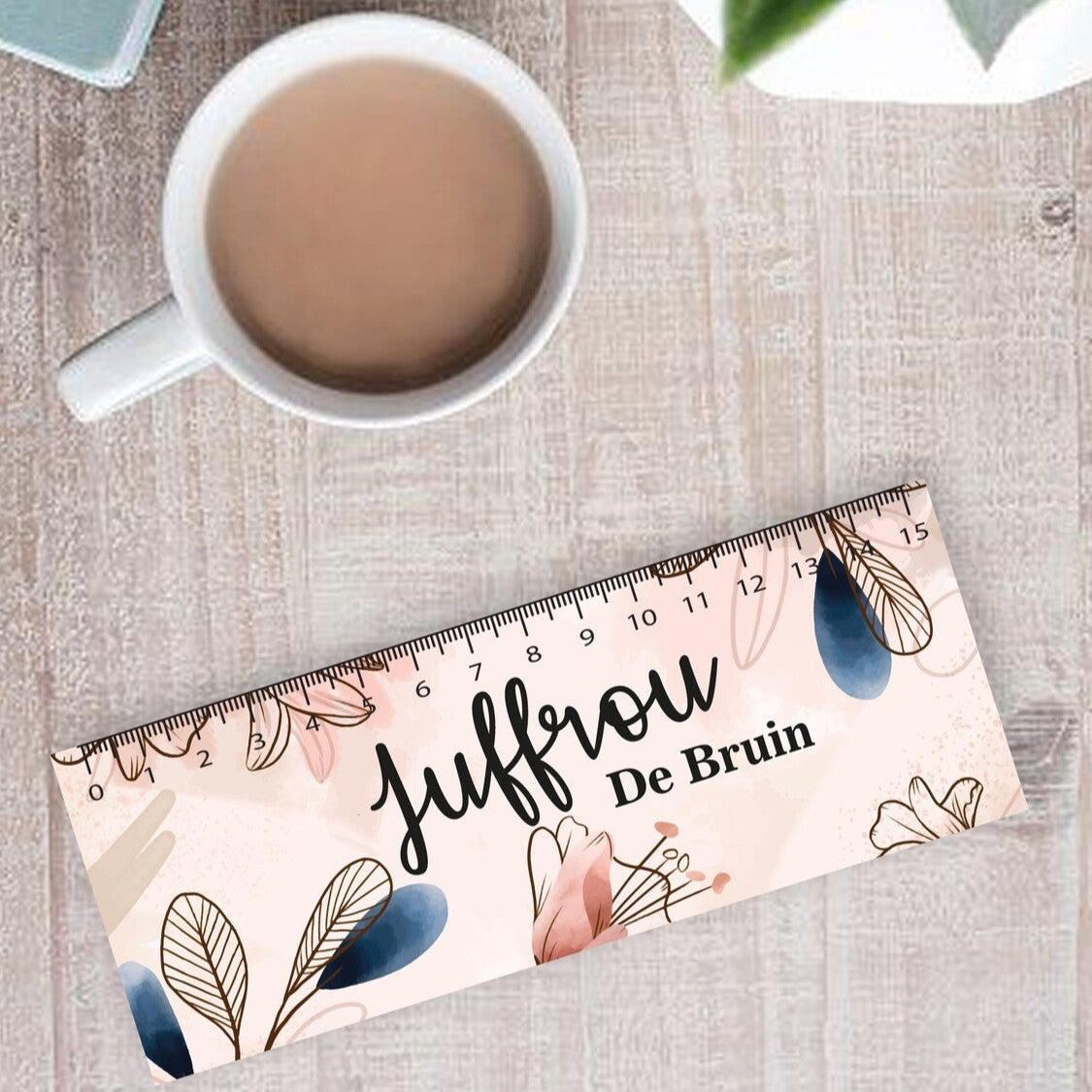 Personalised MDF Ruler from Happy Look | South Africa – Elegantly designed with a floral touch. Perfect for birthdays or graduations and customisable with names. A thoughtful gift that brings joy and lasting memories. Shop now!
