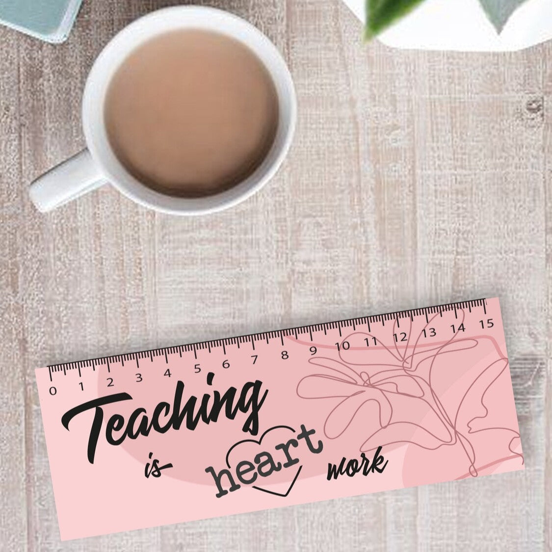 Personalised MDF Ruler from Happy Look | South Africa – Inspirational design emphasizing teaching as heartwork. Perfect for educators and customisable with names. A thoughtful gift that brings joy and lasting memories. Shop now!