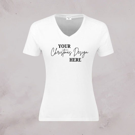 Christmas Ladies V-Neck Shirt