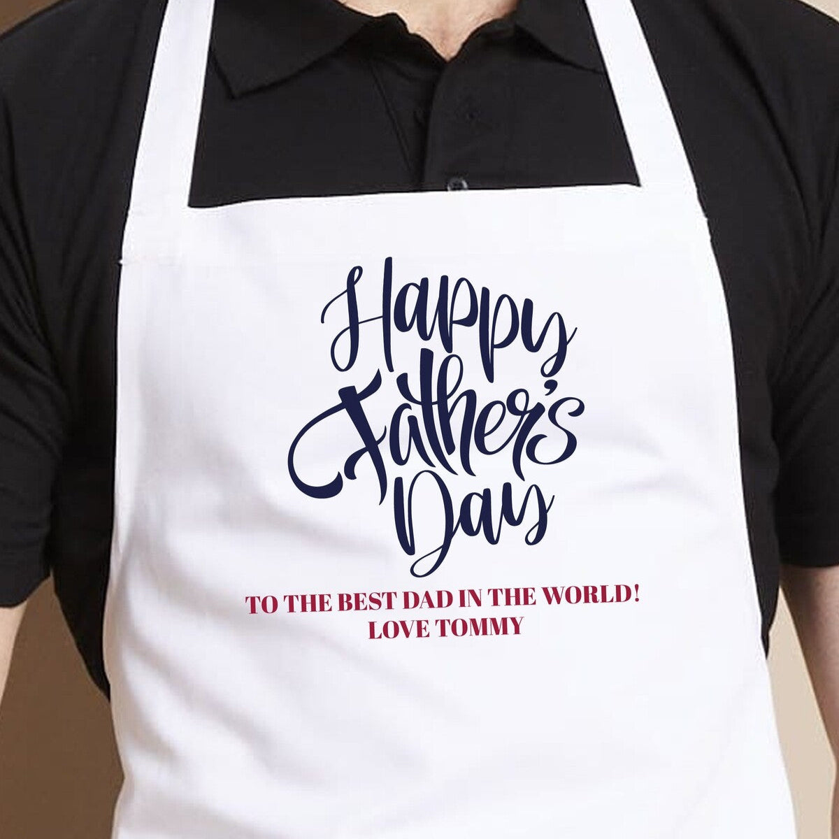  Personalised Apron from Happy Look | South Africa – Highlighting "Happy Father's Day" with a heartfelt message. Perfect for Father's Day celebrations and customisable with personal messages. A thoughtful gift that brings joy and lasting memories. Shop now!