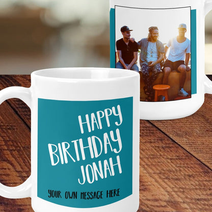 Personalised Birthday Mug from Happy Look | South Africa – Ideal for celebrating a birthday with a personal touch. Perfect for birthdays and customisable with a name and message. A thoughtful gift that brings joy and lasting memories. Shop now!