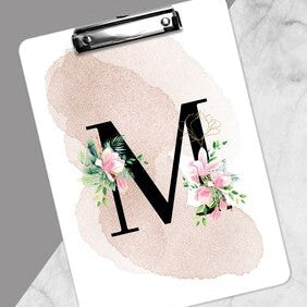 Personalised PU Leather Clipboard from Happy Look | South Africa – A stylish clipboard featuring a sublimation-printed design with a custom name and floral elements. Perfect for teacher appreciation, corporate gifting, and birthdays, and customisable with names, quotes, or messages. A thoughtful gift that brings joy and lasting memories. Shop now!