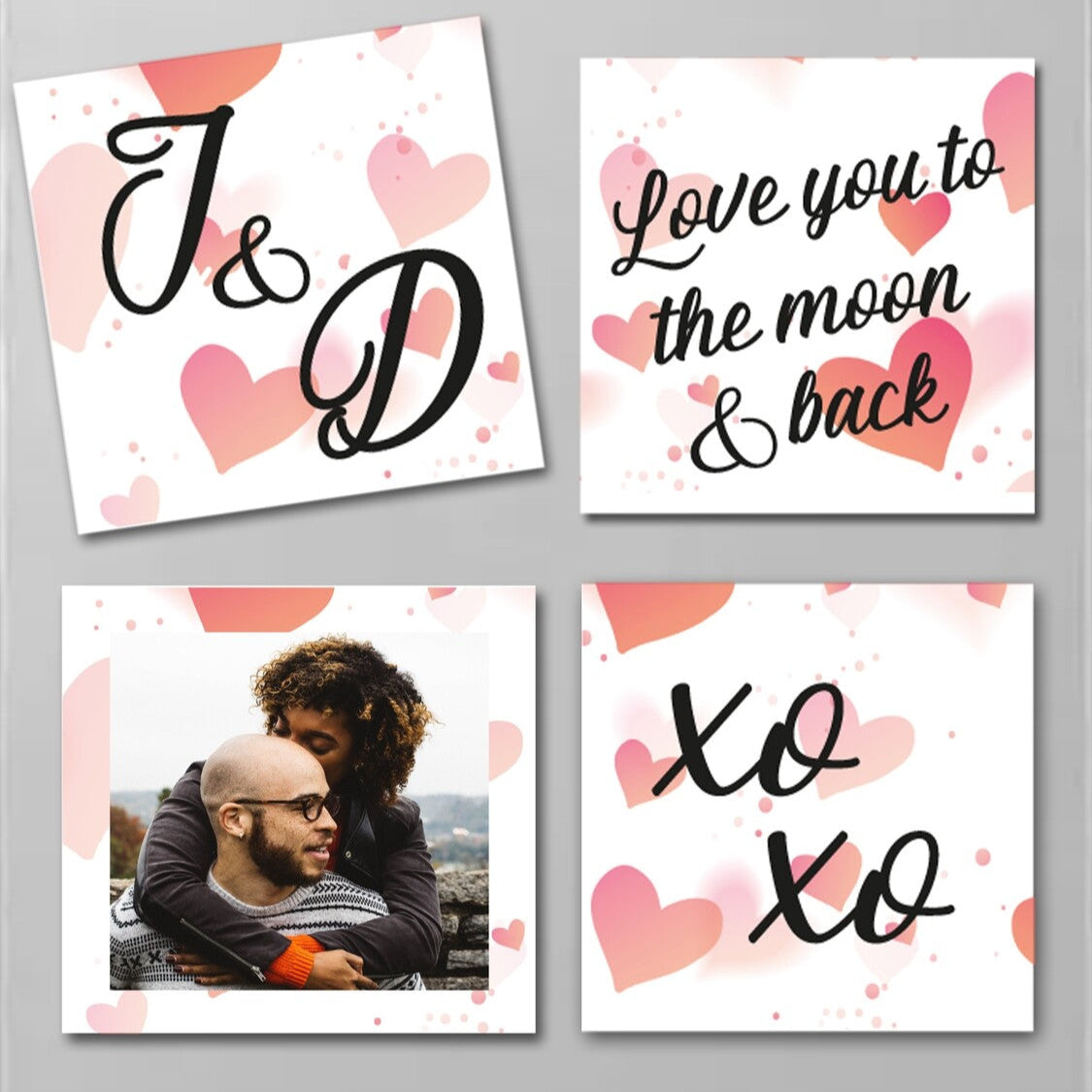 Personalised Fridge Magnets from Happy Look | South Africa – Sweet heart-themed designs with heartfelt messages. Perfect for romantic occasions and customizable with initials. A thoughtful gift that brings joy and lasting memories. Shop now!
