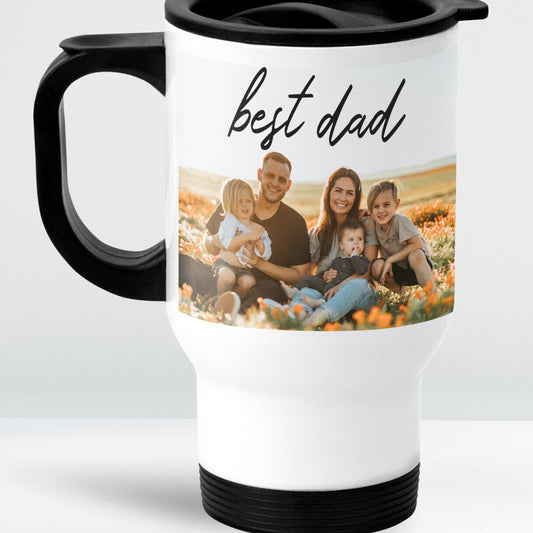 Text: Personalised Travel Mug from Happy Look | South Africa – Durable and stylish. Perfect for any occasion and customisable with your name or initials. A thoughtful gift that brings joy and lasting memories. Shop now!