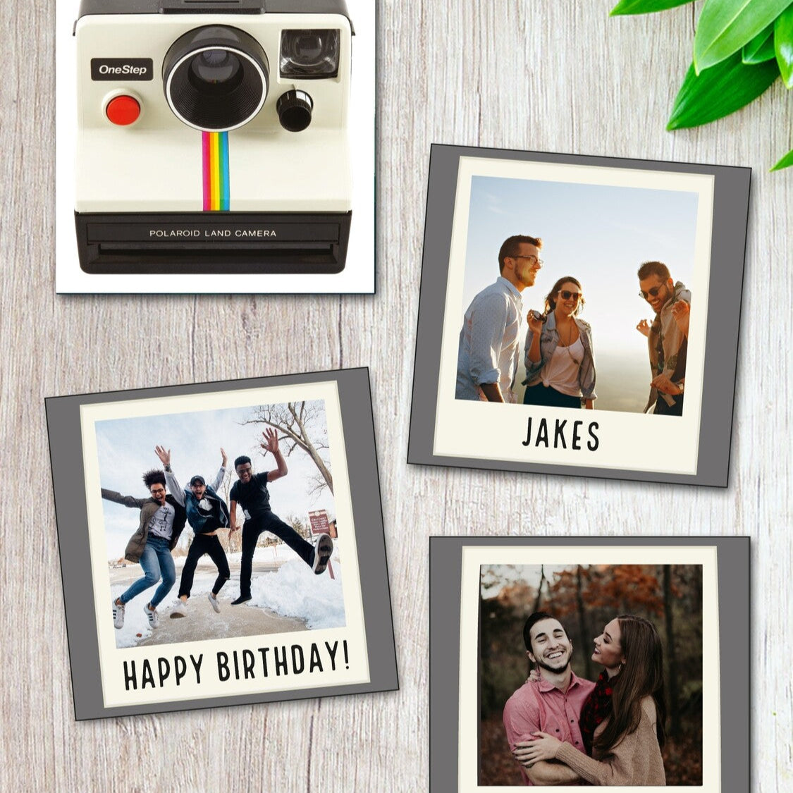 Personalised Fridge Magnets from Happy Look | South Africa – Vintage camera and joyful group photos. Perfect for celebrations and customizable with quotes. A thoughtful gift that brings joy and lasting memories. Shop now!