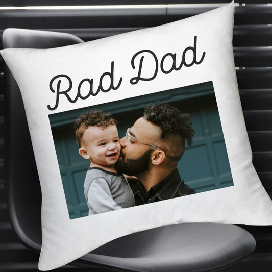  Personalised Cushion from Happy Look | South Africa – Highlighting a special bond with "Rad Dad" and a heartfelt photo. Perfect for Father’s Day and customisable with your choice of image. A thoughtful gift that brings joy and lasting memories. Shop now!