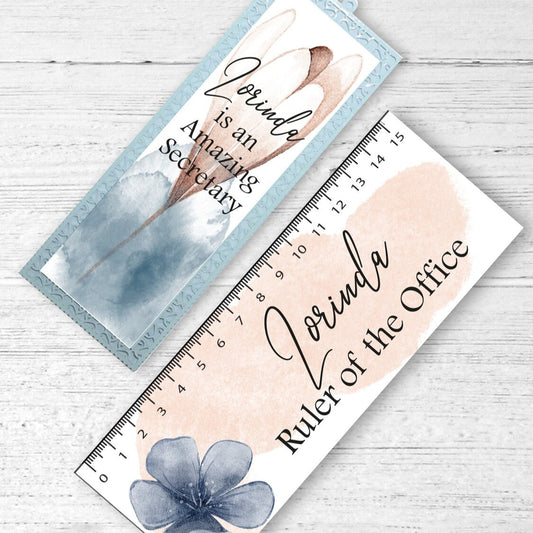 Personalised Metal Bookmark and MDF Ruler from Happy Look | South Africa – Stylish design recognizing contributions. Perfect for Office Celebrations and customisable with names. A thoughtful gift that brings joy and lasting memories. Shop now!