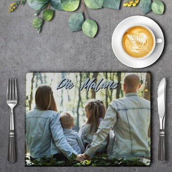 Personalised photo placemat set of 4 from Happy Look | South Africa – Featuring your chosen image and a message. Perfect for birthdays, Mother’s Day, and bridal showers. A daily reminder of love and special moments.