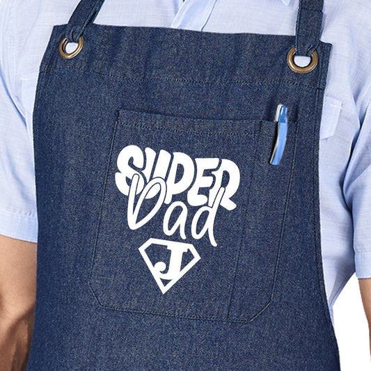  Personalised Apron from Happy Look | South Africa – Showcasing "SUPER Dad" design with a superhero theme. Perfect for any occasion and customisable with personal names. A thoughtful gift that brings joy and lasting memories. Shop now!